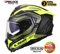 Ls2 Ff817 Challenger Ii Dravix Full Face Helmet Yellow,Black L