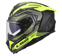 LS2 FF817 CHALLENGER II DUAL VISOR FIBRE FULLFACE MOTORBIKE HELMET DRAVIX YELLOW
