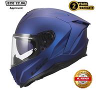 LS2 FF817 CHALLENGER II DUAL VISOR FULL FACE MOTORCYCLE HELMET MATT NAVY BLUE