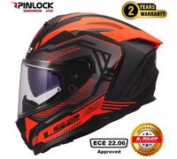 Ls2 Ff817 Challenger Ii Dravix Full Face Helmet Red,Black XS