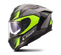 LS2 Challenger II Motorbike Motorcycle Touring Helmet - Viper Grey Hi-Vis Yellow