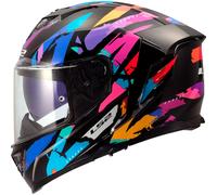 LS2 FF818 Storm 3 Full Face Moto Motorcycle Helmet Kaos Black / Purple / Blue