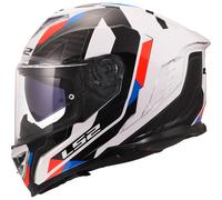 LS2 FF818 Storm 3 Full Face Moto Motorcycle Helmet Sporty White / Blue / Red