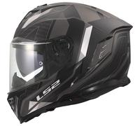 LS2 FF818 Storm 3 Full Face Moto Motorcycle Motorbike Helmet Sporty Black / Grey