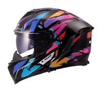 LS2 FF818 Storm III Full Face Motorcycle Helmet ECE 22.06 Kaos Black Purple Blue