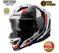 LS2 FF818 Storm III Sporty Helmet, white/blue/red, size XL (61/62)