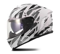 LS2 FF818 STORM III KAOS Integralhelm weiss-grau 3XL