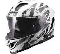 LS2 FF818 STORM III KAOS Integralhelm weiss-grau XS