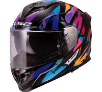 LS2 FF818 STORM III KAOS Integralhelm schwarz-violett-blau XS