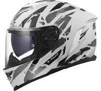 LS2 FF818 STORM III KAOS Integralhelm weiss-grau XXS