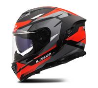 LS2 FF818 STORM III KOMAI Integralhelm matt schwarz-rot XXL