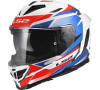 LS2 FF818 STORM III KOMAI Integralhelm weiss-blau-rot L