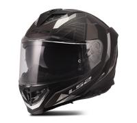 LS2 FF818 Storm III Sporty Helmet, black-grey, size L for Men