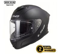 LS2 FF820 MATT BLACK FULL FACE MOTORCYCLE CRASH HELMET WITH COLOURED VISORS