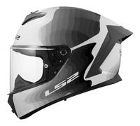 LS2 FF820 Rapid 3 Full Face Moto Motorcycle Motorbike Helmet Flow White / Grey