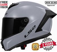 LS2 FF820 RAPID 3 FULL FACE MOTORBIKE HELMET NARDO GREY WITH CLEAR + DARK VISORS