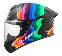 LS2 FF820 Rapid 3 Full Face Motorbike Motorcycle Helmet Flow Black / Multi