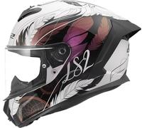 LS2 FF820 Rapid 3 Full Face Motorcycle Crash Helmet - BOHO - White Black Pink - L (59 - 60cm)