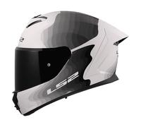 LS2 FF820 Rapid 3 Full Face Motorcycle Crash Helmet - Flow - White Grey - XS (53-54cm)