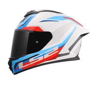 LS2 FF820 Rapid III Hyper Helmet, white/blue/red, size S (55/56)