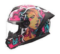 LS2, RAPID III CYBERG Integral Motorcycle Helmet Purple Cyan