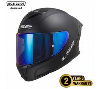 LS2 FF820 RAPID FULL FACE MOTORBIKE CRASH HELMET MATT BLACK OPTIONAL BLUE VISOR