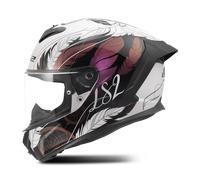 LS2 Helmets Full-Face Motorcycle Helmet FF820 Rapid III Boho – White/Black/Pink – S (55-56cm)