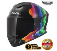 LS2 FF820 RAPID III ECE22.06 FULL FACE MOTORCYCLE CRASH HELMET FLOW BLACK MULTI