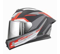 LS2, Integral Motorcycle Helmet RAPID III HYPER Black Red, L