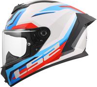 LS2 FF820 RAPID III (FF353) FULL FACE MOTORBIKE HELMET HYPER WHITE BLUE RED