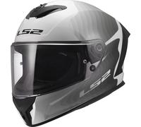 LS2 FF820 Rapid 3 Full Face Motorcycle Crash Helmet - Flow - White Grey - L (59-60cm)