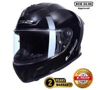 LS2 FF820 RAPID III FULL FACE LIGHTWEIGHT MOTORBIKE ECE CRASH HELMET GLOSS BLACK