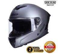 LS2 FF820 RAPID III FULL FACE LIGHTWEIGHT MOTORCYCLE CRASH HELMET MATT TITANIUM