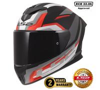 LS2 FF820 RAPID III FULL FACE LIGHTWEIGHT MOTORCYCLE ECE HELMET HYPER BLACK RED
