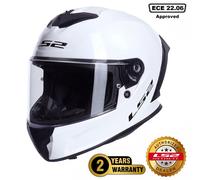 LS2 FF820 RAPID III FULL FACE LIGHTWEIGHT MOTORBIKE ECE CRASH HELMET GLOSS WHITE