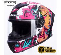 LS2 Rapid III Motorcycle Motorbike Helmet - Cyberg Purple / Cyan
