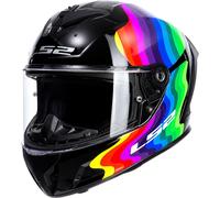 LS2 FF820 Rapid III Full Face Motorcycle Motorbike Helmet - Flow Black/Multi