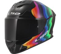 LS2 FF820 Rapid III Full Face Motorcycle Motorbike Helmet - Flow Black/Multi