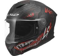 LS2 FF820 Rapid III Full Face Motorcycle Motorbike Helmet - Kaiju II Black/Red
