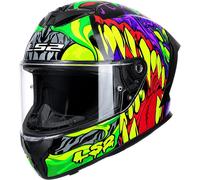 LS2 FF820 Rapid 3 Full Face Motorcycle Crash Helmet - LYCANT - Purple Green - XS (53 - 54cm)