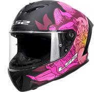 LS2 FF820 Rapid 3 Full Face Motorcycle Crash Helmet - Poppies - Black Pink - M (57 - 58cm)