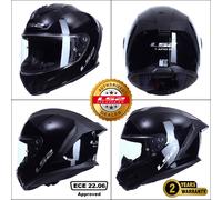 LS2 FF820 Rapid 3 Full Face Motorcycle Crash Helmet - Gloss Black - 3XL (65-66cm)