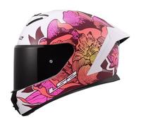 LS2 FF820 Rapid III helmet Poppies II gloss white pink