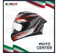LS2 FF820 Rapid III Integral Helmet Hyper Black Red Size M (57-58 Cm)