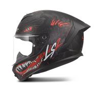 LS2, RAPID III KAIJU II Integral Motorcycle Helmet Black Red White