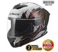 LS2 FF820 RAPID III LIGHTWEIGHT FULL FACE MOTORCYCLE ECE HELMET PINK WHITE BOHO