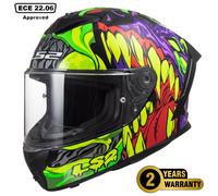 LS2 Helmets Full-Face Helmet FF820 Rapid III Lycant Purple/Green XL (61-62cm)