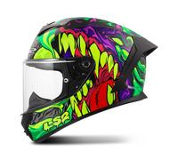 LS2 FF820 Rapid III Lycant Helmet, green-purple, size 2XS for Men