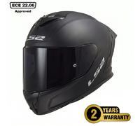 LS2 FF820 RAPID III MATT BLACK FULL FACE MOTORCYCLE CRASH HELMET DARK VISOR NEW