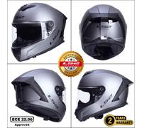 LS2 FF820 RAPID III MATT TITANIUM FULL FACE LIGHTWEIGHT MOTORCYCLE CRASH HELMET